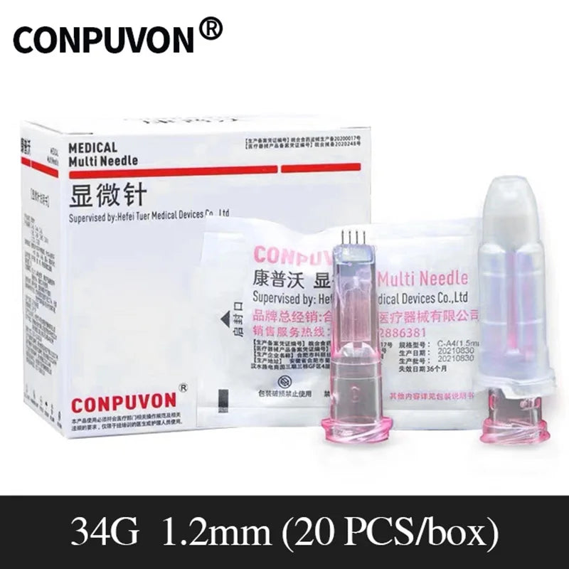 Medical Disposable 34G Powder Needle – Non-Painless Ultrafine Beauty Needle (1.2mm/1.5mm)