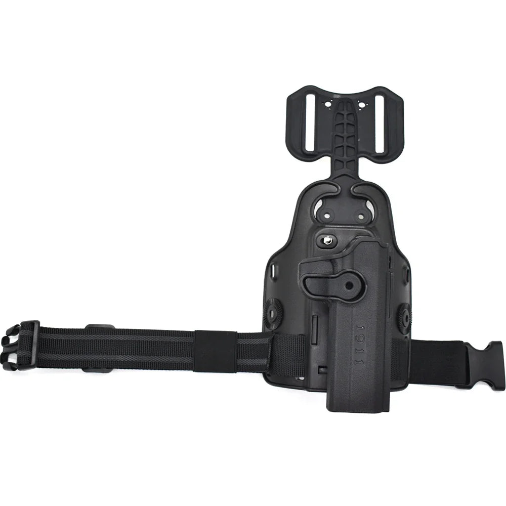 Outdoor Tactical Thigh Drop Leg Holster - Compatible with Glock 17, Beretta M9, Colt 1911, PX4 Storm for Hunting