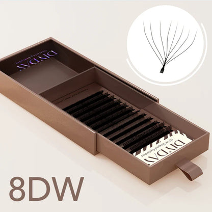 DIYDAY W Shape Eyelash Extensions 3D–8D – Premade W-Shaped Individual Faux Mink Lashes