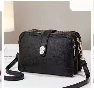 PU Leather Small Square Crossbody Bag - Elegant Casual Shoulder Handbag for Women