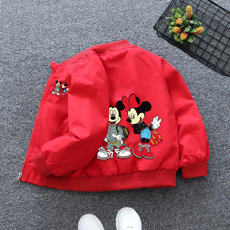Spring Baby Boys & Girls Coats – Mickey Mouse Cartoon Hoodie Jacket, Kids Sweatshirt Windbreaker Outerwear for 1-6 Years