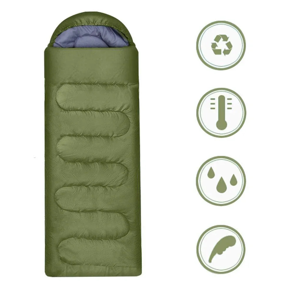 Ultralight Camping Sleeping Bag - Waterproof, 4-Season Warm Envelope for Backpacking, Outdoor Traveling & Hiking