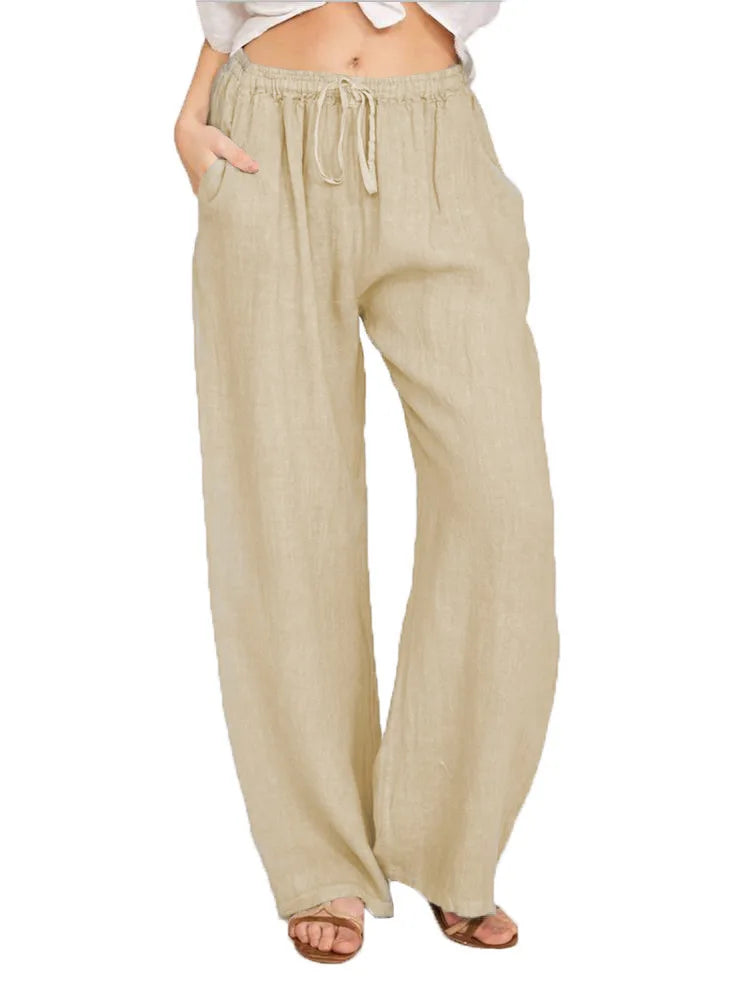 New Arrival: Large Loose Cotton Hemp Casual Pants for Women - Perfect for Summer and Autumn in Europe and America