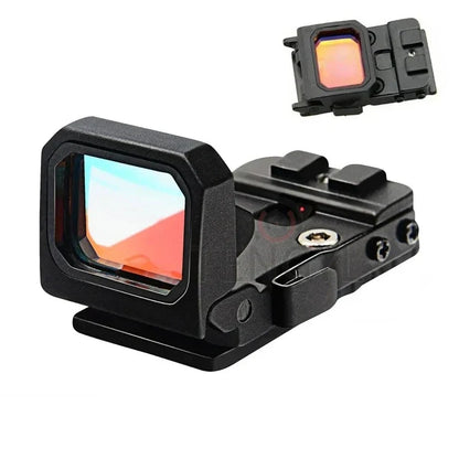 Mini Red Dot Sight - Flip Up Compact Reflex Optic Scope with 20mm 1913 Mount for Glock MOS Pistols & Hunting Rifles