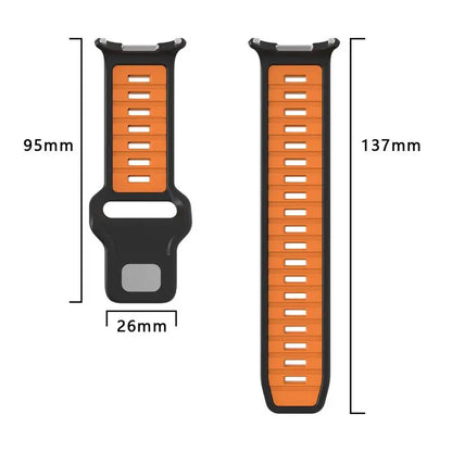 Sports Silicone Strap for Samsung Galaxy Watch Ultra 2025 — Soft Two-Color No-Gap Band for 47mm Galaxy Watch 7 Ultra