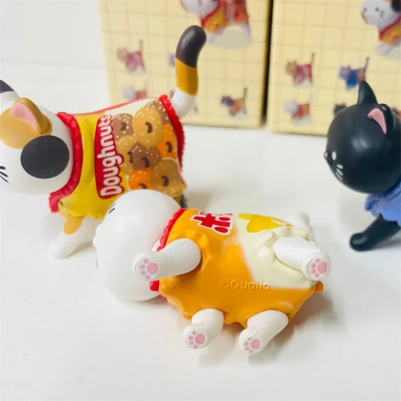 New Cat Blind Box Figure — Candy-Packaged Snack Cat Toy, Kittens Doll Blind Bag, Kids Christmas Gift & Decoration