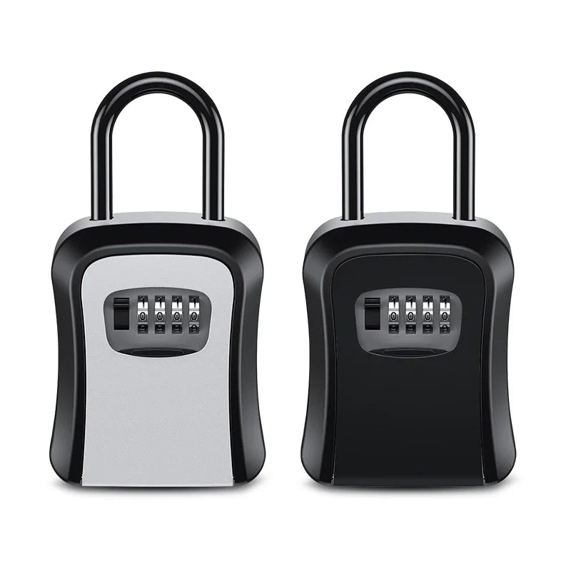 4 Digit Code Key Box – Waterproof Outdoor Password-Protected Storage with Steel Wire Hook for Key Hanging and Security
