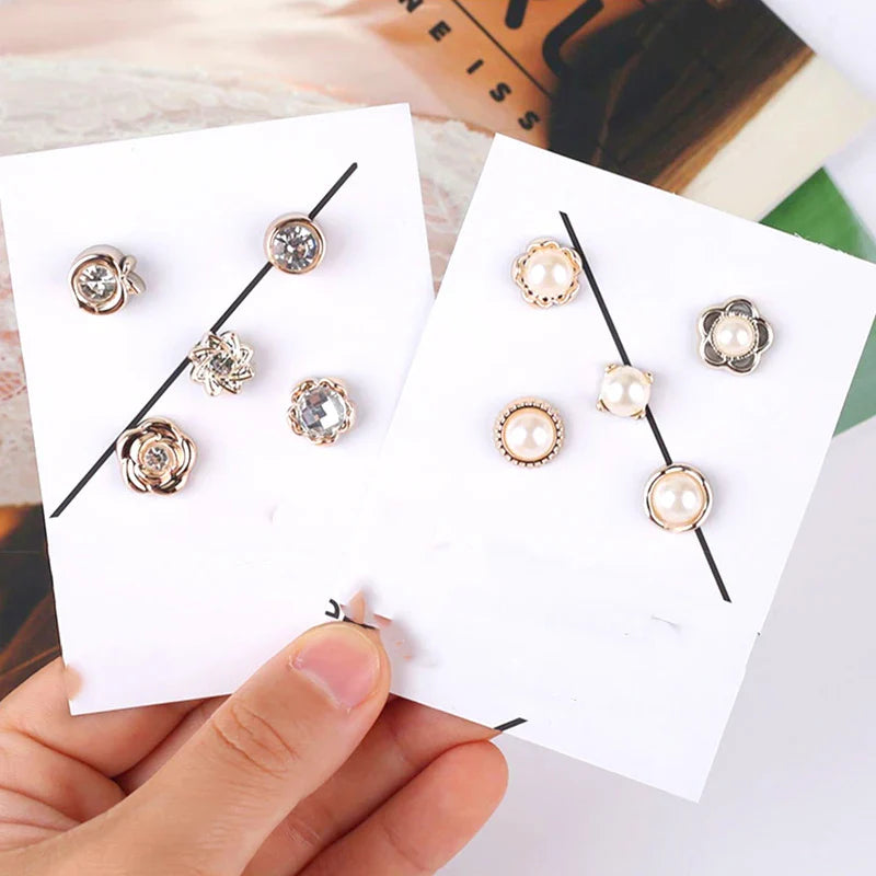10Pcs Button Brooch Neckline Decorative Pins: Collar Buckle for Fixing Clothes - Invisible Anti-Light Artifact