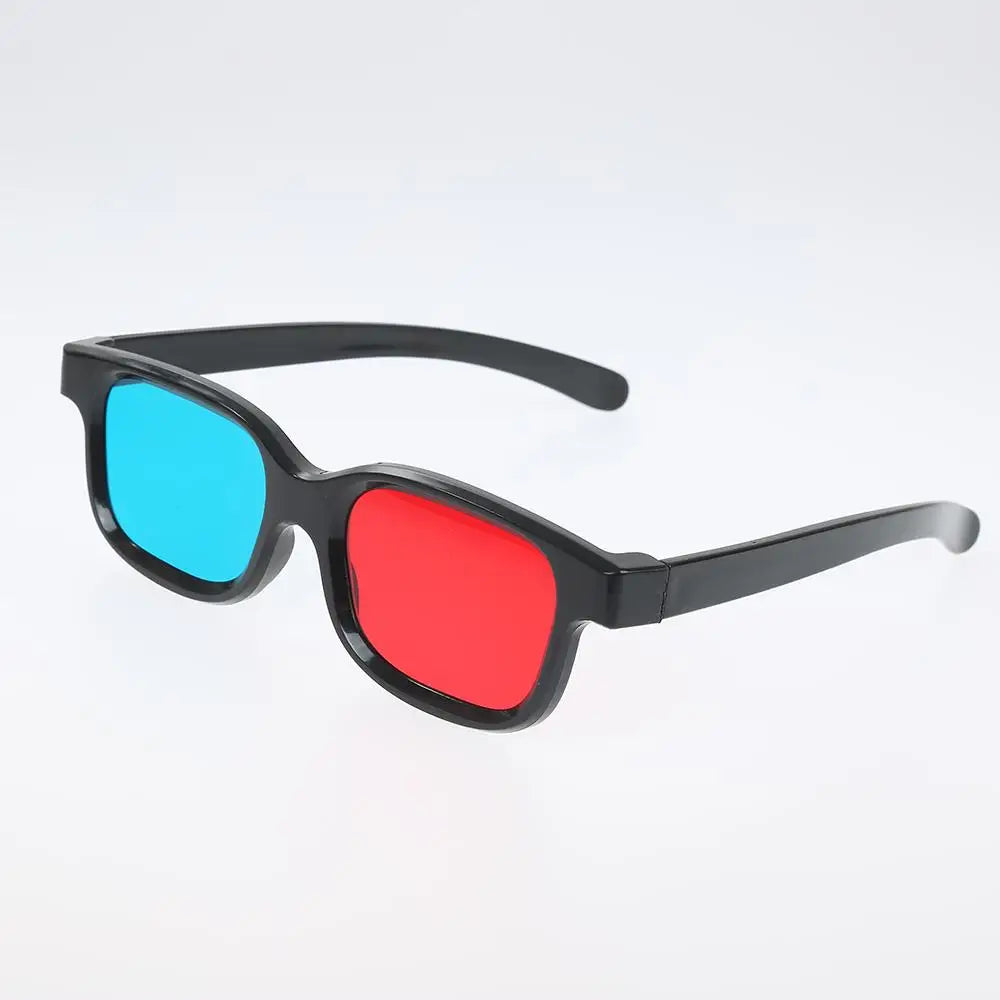 Black Frame Red Blue 3D Glasses – Immersive Anaglyph 3D for Home Theater, Movies, Games, DVD & Video Gifts