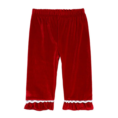 2025 Kids Christmas Pajama Set – Velvet Long Sleeve Sleepwear with Pants