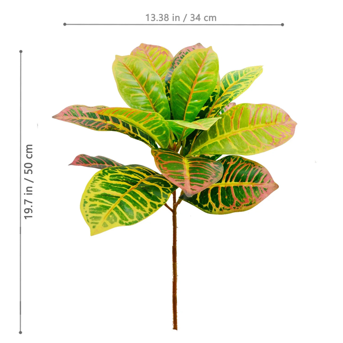 32–120cm Artificial Banyan Tree Branch – Tropical Fake Plant with Red Leaves for Home, Garden & Indoor Decorative Display