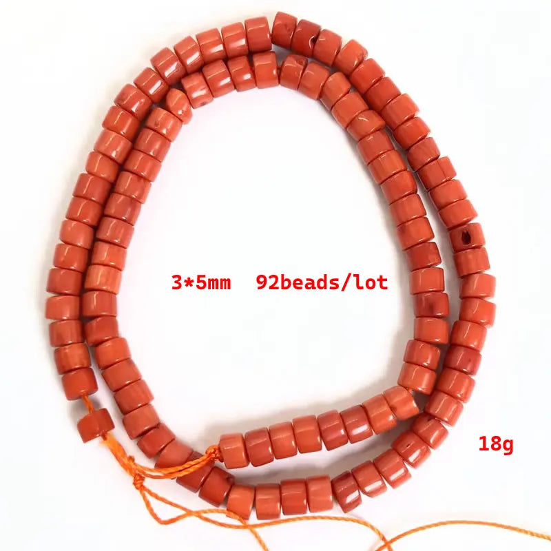 Natural Cylindrical Coral Beads – Irregular Loose Jewelry Making Beads for DIY Bracelets, Necklaces & Charm Accessories