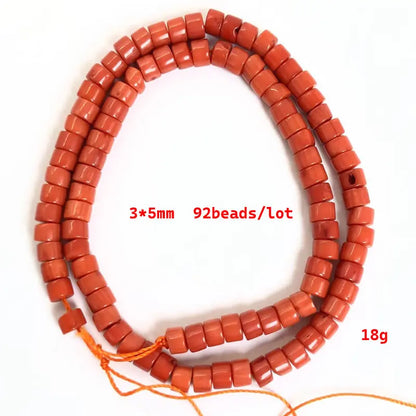 Natural Cylindrical Coral Beads – Irregular Loose Jewelry Making Beads for DIY Bracelets, Necklaces & Charm Accessories