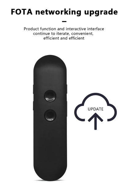 2024 T4 Portable Wireless Smart Translator - Two-Way Instant Voice Translation in 40 Languages, Bluetooth Multi-Language App