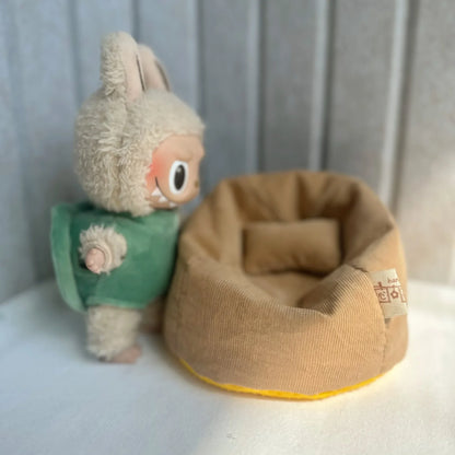 17CM Blind Box Clothes – Macaroon LABUBU Turtle Doll Accessories with Square Leather Shoes