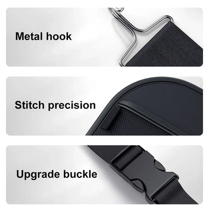 SEAMETAL Car Seat Back Storage Bag – PU Leather Auto Organizer with Tissue Box, Multifunctional Car Storage Accessory