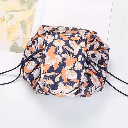 Women’s Drawstring Cosmetic Bag — Portable Waterproof Travel Makeup Organizer & Toiletry Beauty Pouch