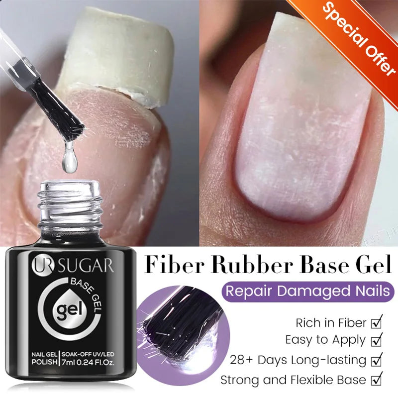 UR SUGAR Champagne Gold Silver Reflective Glitter Gel Nail Polish 15ml - Semi-Permanent Soak Off UV Manicure Art Varnish