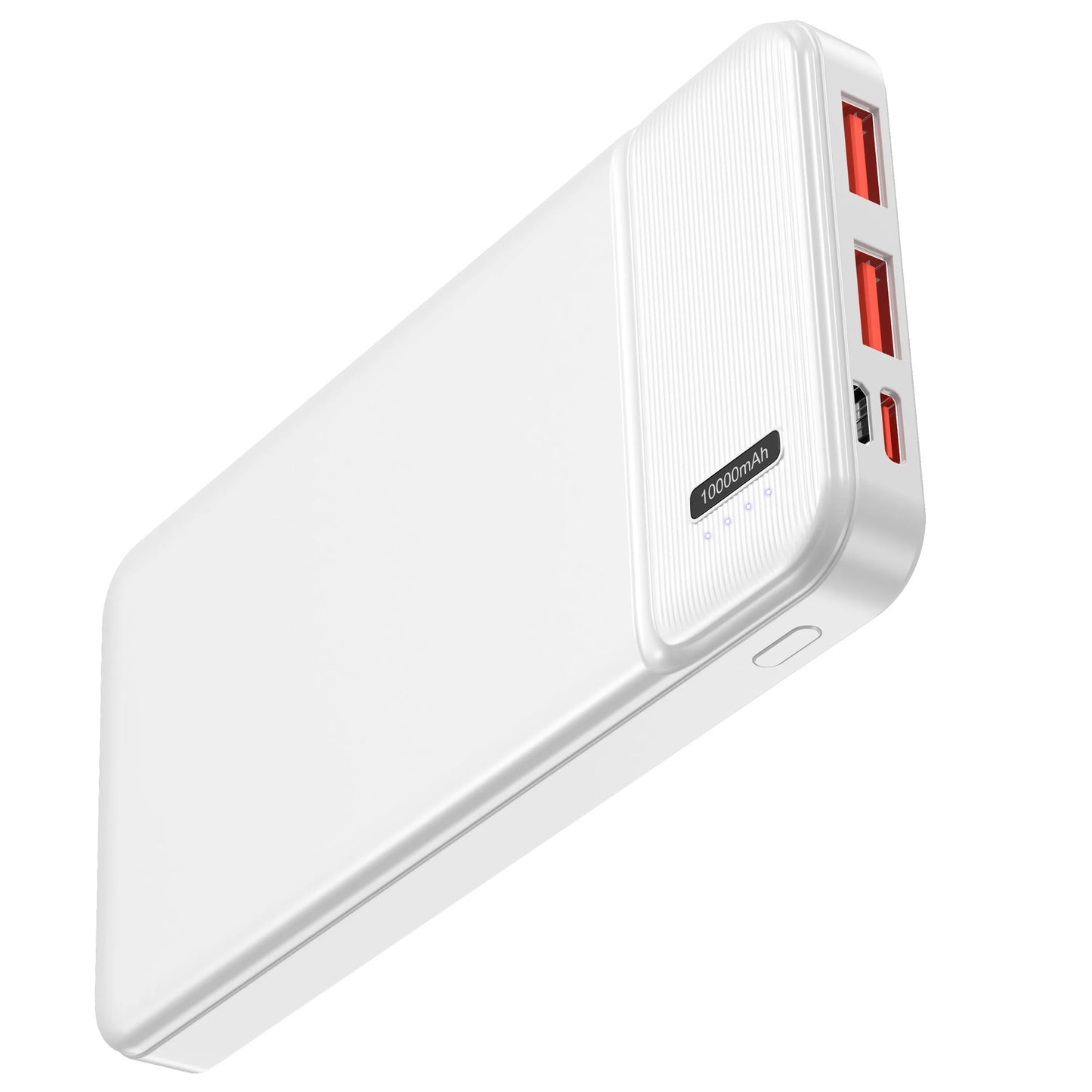 Portable 10000mAh Power Bank – PD 22.5W Battery Pack, Slim Design with 3 Outputs & 2 Inputs