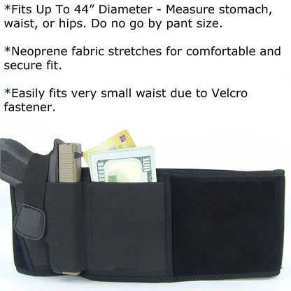 Tactical Hidden Belly Gun Holster – Portable Concealed Carry Waistband Belt for Outdoor Hunting, Shooting & Defense