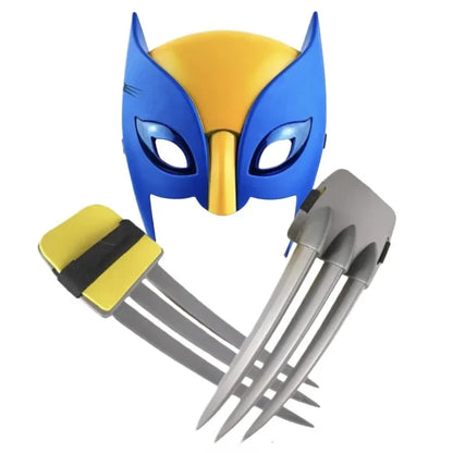 Wolverine Kids Halloween Mask — Cosplay Prop & Claw Accessories for Themed Parties, Role Play & Birthday Gifts