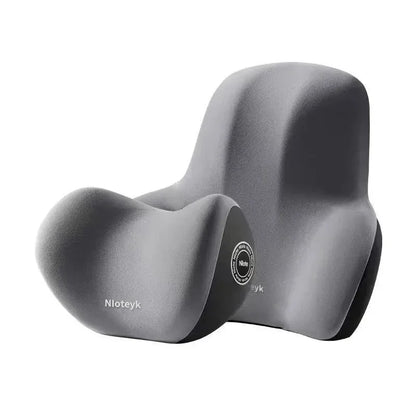 Memory Foam Car Neck & Lumbar Support Cushion – Universal Car Seat Pillow for Neck and Waist Comfort