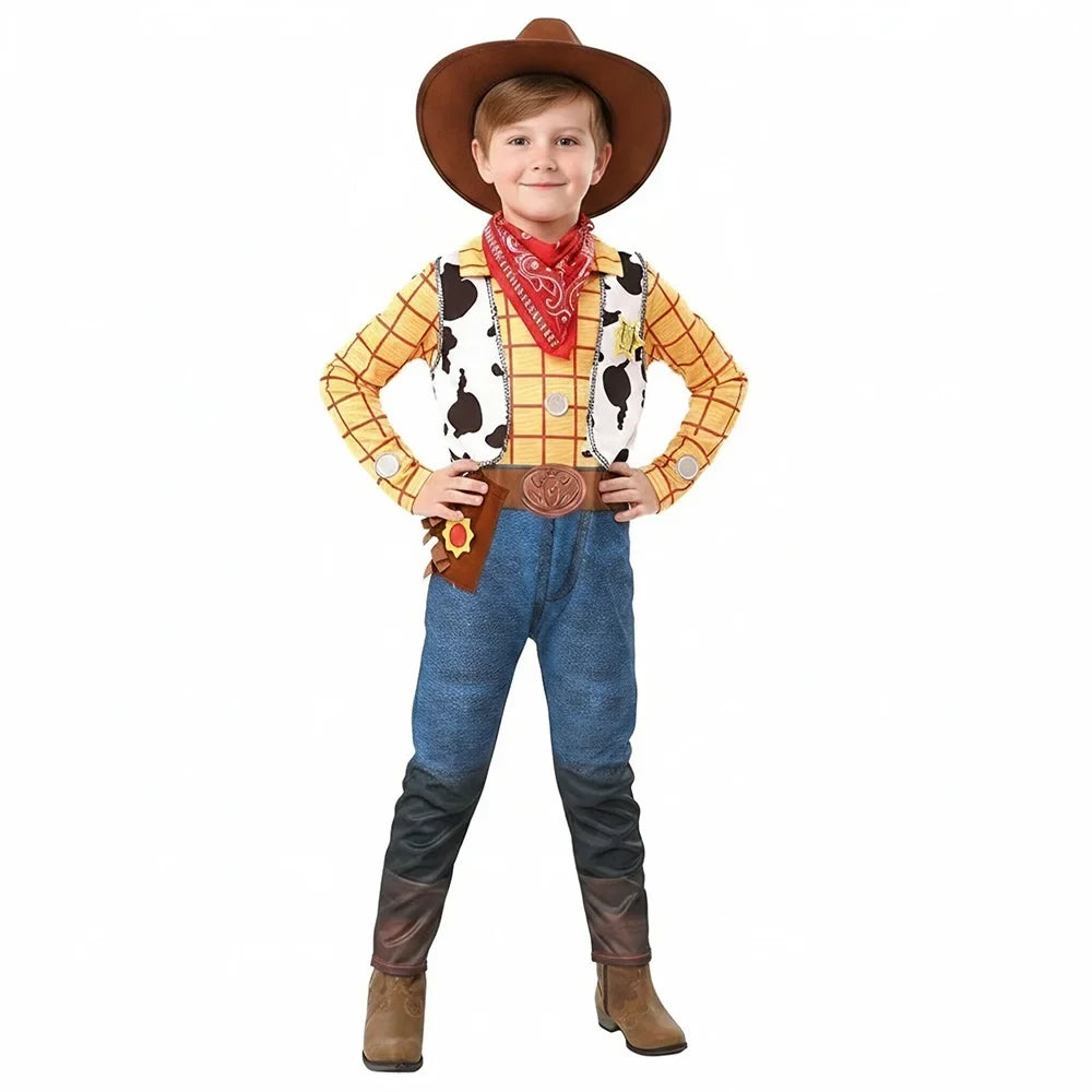 Toy Story Kids Costume - Jessie, Buzz & Woody Halloween Cosplay Jumpsuit for Girls & Boys, Carnival Outfit