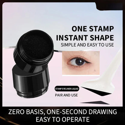 Waterproof Lower Eyelash Stamp Set - Easy-to-Use Quick Dry 2-in-1 Eye Liner with 0.01mm Tip & Ink for Lower Lashes