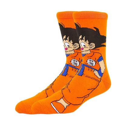 5 Pairs BANDAI Dragon Ball Anime Socks – Unisex Hip Hop Street Style Crew Socks for Men & Women