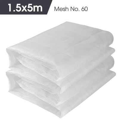 White 60 Mesh Garden Insect Netting – Greenhouse Protection Cover for Plants, Vegetables, Pest & Bird Control
