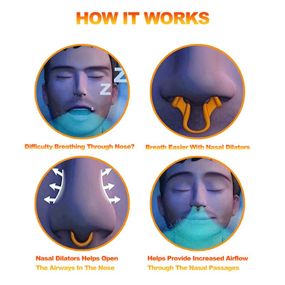 Silicone Nose Clip Anti-Snoring Nasal Dilator – Stop Snore Aid for Better Breathing & Sleep Improvement (1-2 Pcs)
