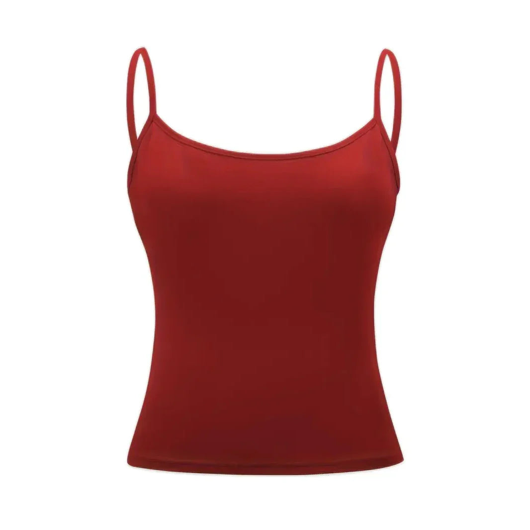 Women’s Slim Strap Tank Top – Breathable Summer Sleeveless Casual Top