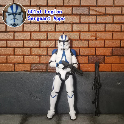 Star Wars 3.75" Clone Trooper Action Figure — 1/18 501st & 187th Legion REX ARF P1/P2 Toy Model