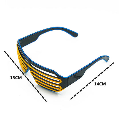 LED Glowing Glasses - Luminous Neon Glow Sunglasses with Flashing Light for Party, Christmas, and Costume Props