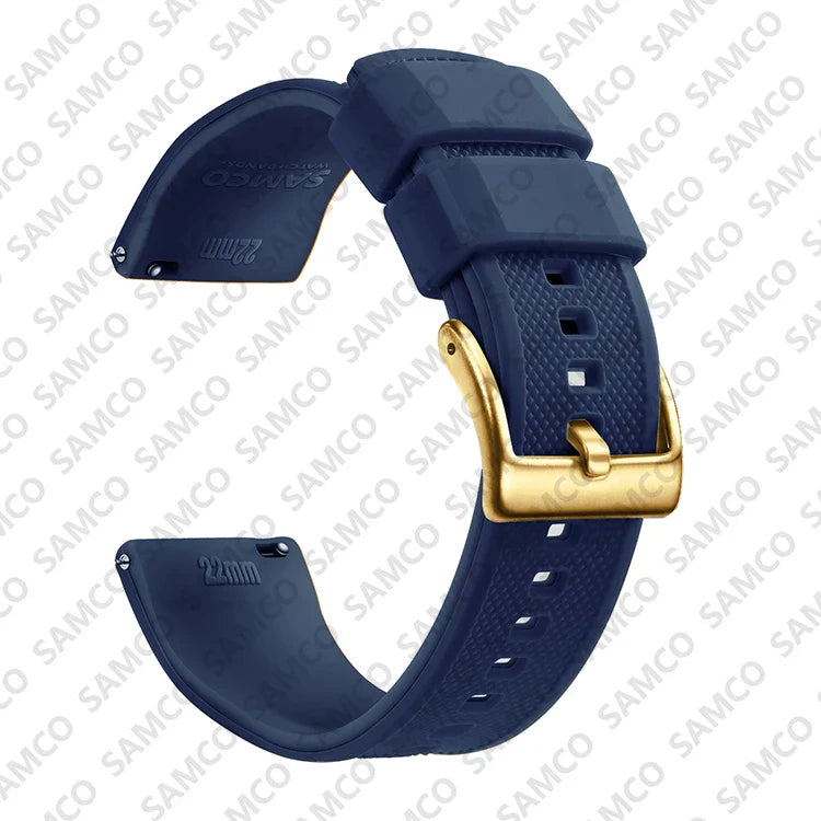 Premium Silicone Watch Band – Quick Release Rubber Strap, 18mm 20mm 22mm Replacement Watchband