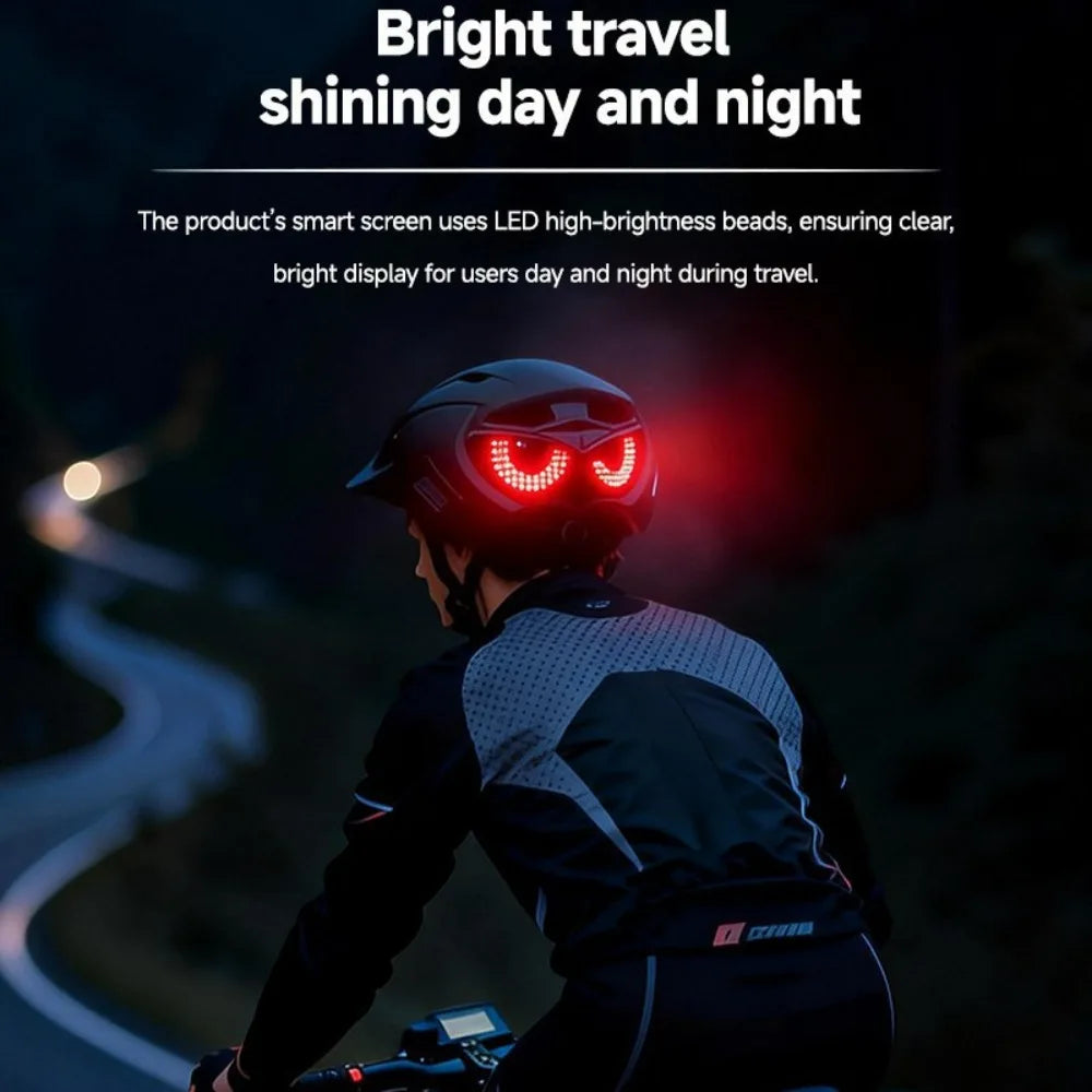 Smart LED Helmet Display Light Panel – Customizable Pattern Safety Light for Bicycle, Scooter & Skateboard (Helmet Not Included)