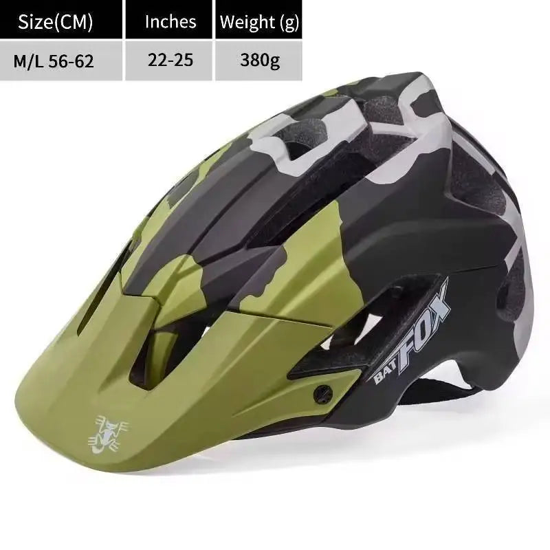 BATFOX Ultralight Bike Helmet – Molded Mountain & Road Helmet for Men, DH AM Cycling Equipment, Casco Ciclismo Bicicleta