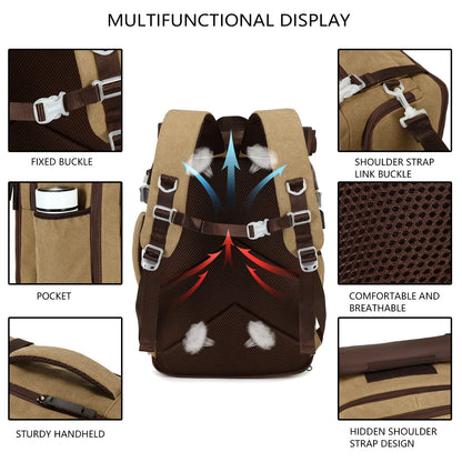 15.6 Inch Waterproof Laptop Backpack - Large Capacity Travel Bag for Men and Women, Perfect for Business and University Use