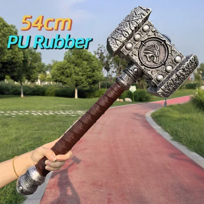 WOW Minotaur Hammer Prop - PU Orc Warrior Model Toy for Cosplay, Outdoor Games & Collectors