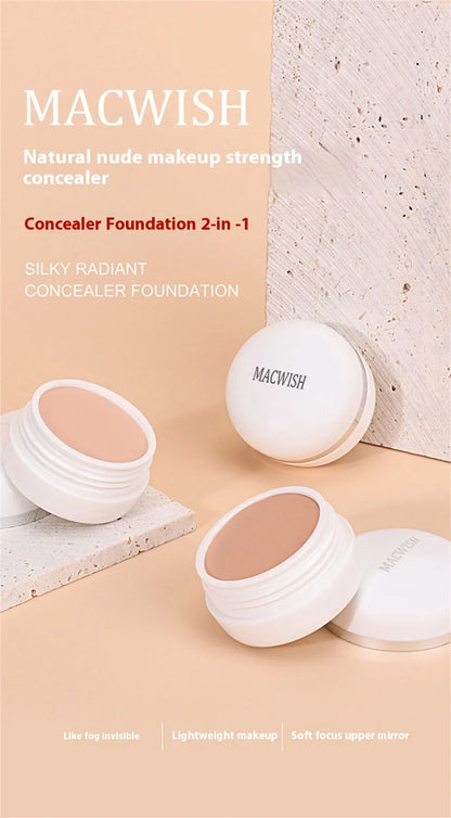 Waterproof Full Coverage Concealer – Natural Finish Foundation for Tattoos, Scars, Dark Circles, Acne, and All Skin Types