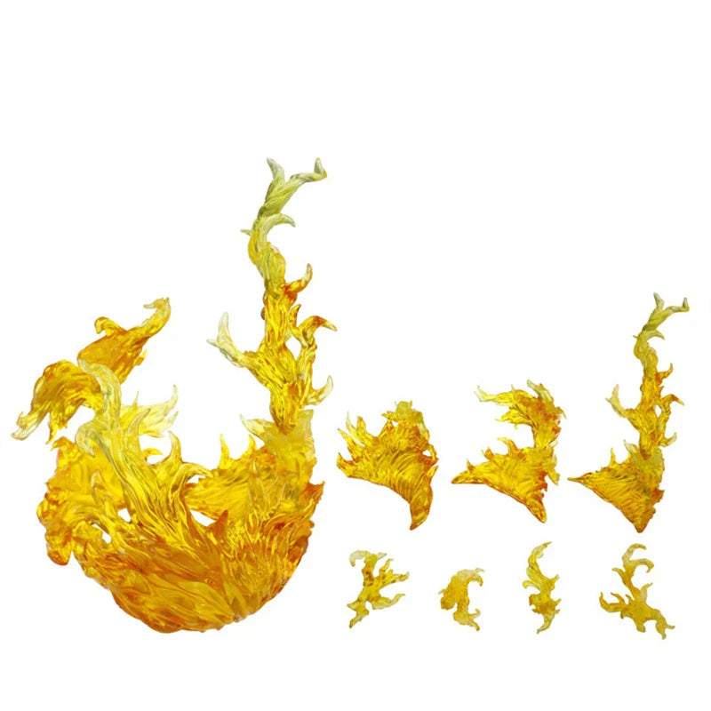 Ice & Whirlwind Flame Special Effects Scene — Luffy, Ace & Bakugou Action Figure Display Toys
