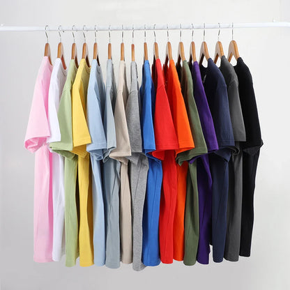 100% Cotton Solid Color T-Shirt – Unisex Short Sleeve Casual Breathable Summer Tee for Men & Women Fashion Wear