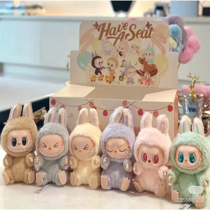 1:1 High-Quality Macaron 2nd The Monsters Labubu Vinyl Plush Blind Box - Sitting Party Doll, Decorative Surprise Gift