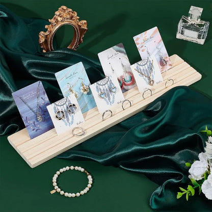 Wood Earring Display Stand – Jewelry Holder & Earring Card Organizer