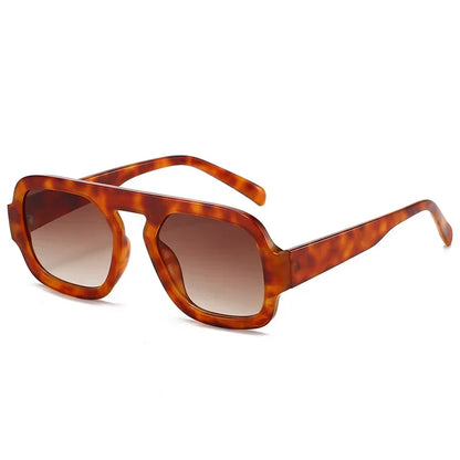 JNPCXI Retro Square Sunglasses – Fashion Gradient UV400 Shades for Men & Women, Punk Style