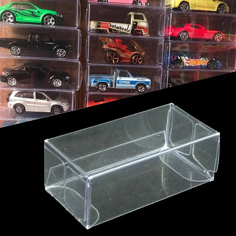 10/20/30/50/100pcs PVC Display Boxes — 1/64 Scale Car Model Toy Transparent Dustproof Exhibition Box for Collection & Gift Packaging