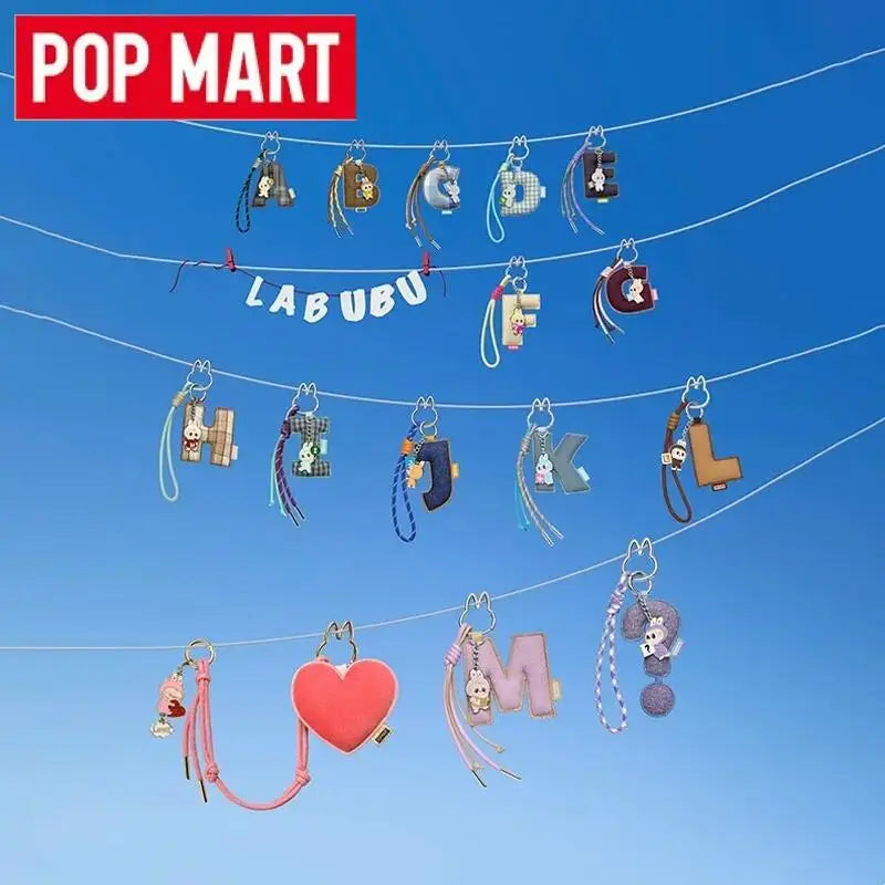 POP MART Labubu The Monsters Pin — Love Series Letter Pendant Blind Box, Mystery Toy Figure Ornament