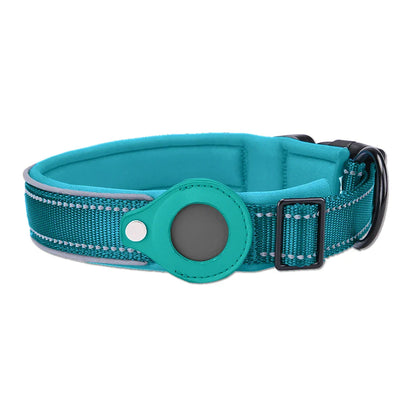 Reflective Padded AirTag Dog Collar – Integrated AirTag Holder for Small, Medium & Large Dogs