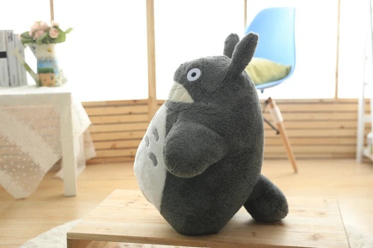 Cartoon Laugh Heartily Totoro Plush Toy — Stuffed Anime Movie Totoro, Lotus Leaf Pillow Plushie, Japanese-Style Doll Gift