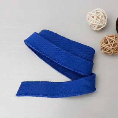 2CM Solid Color Ribbed Mercerized Cotton Knit – Soft T-Neck Short Cuffs with Elastic Edge